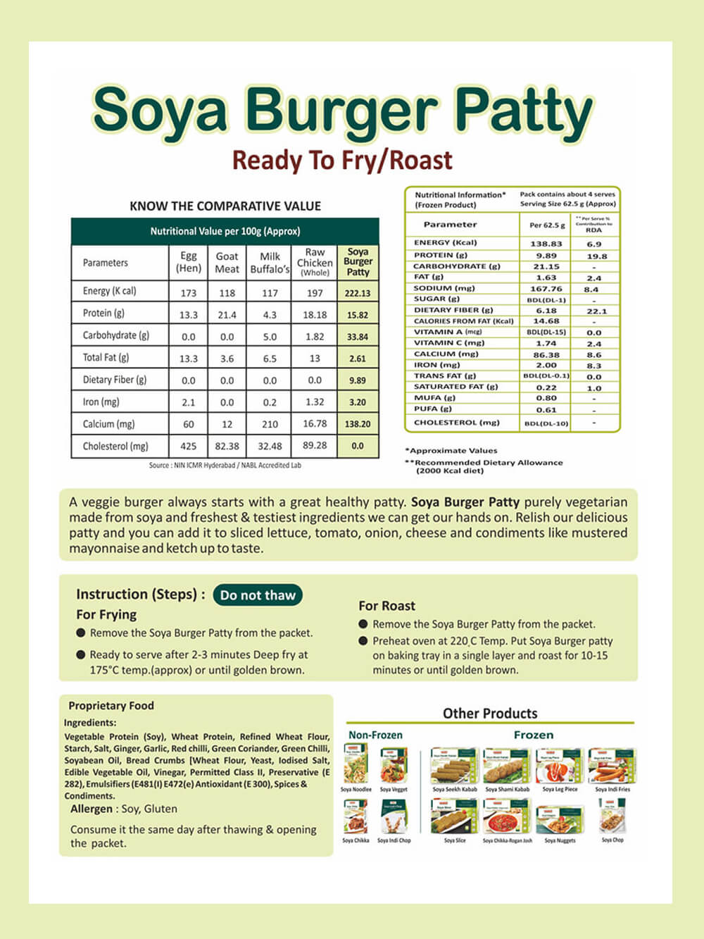 Vezlay Soya Burger Patty - Image 2