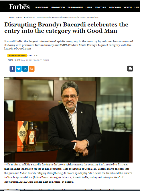 Forbes India article