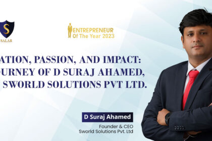 D Suraj Ahamed, CEO of Sworld Solutions Pvt Ltd.
