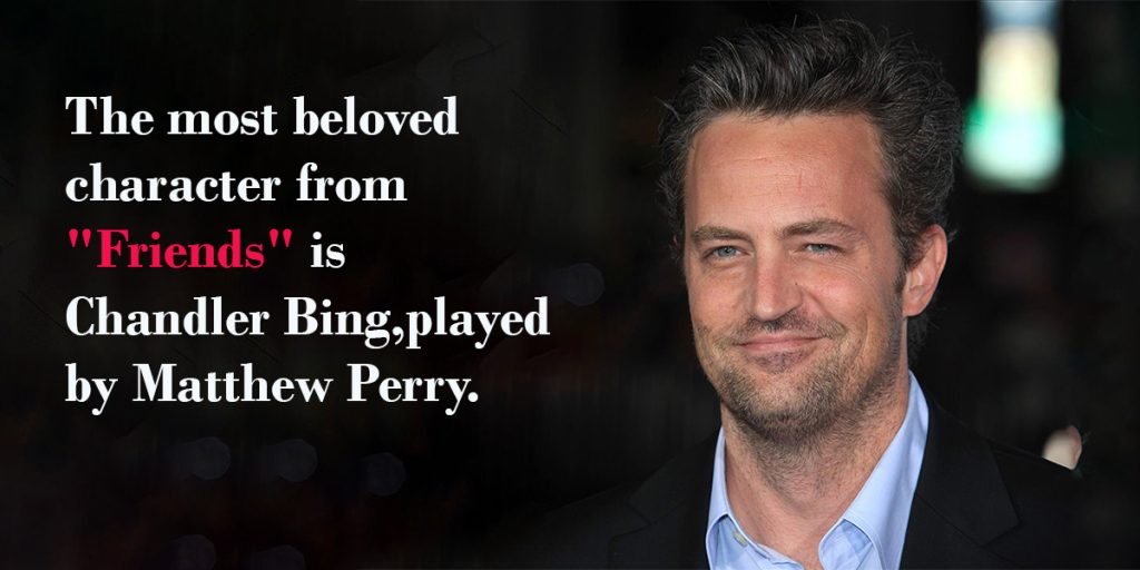 The Most Beloved Character from “Friends” is Chandler Bing, Played by Matthew Perry. Chandler bing