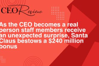 As the CEO becomes a real person staff members receive an unexpected surprise, Santa Claus bestows a $240 million bonus